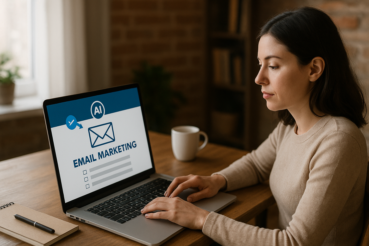 A distinctive real-world AI income strategies for beginners scene directly illustrating Beginner-Friendly AI Platforms for Automating Email Marketing Campaigns.