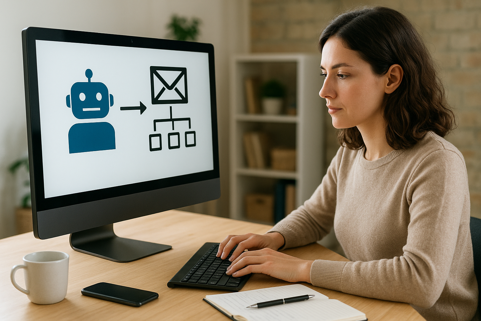 A distinctive real-world AI income strategies for beginners scene directly illustrating Best AI Tools for Creating and Managing Automated Email Marketing Campaigns.